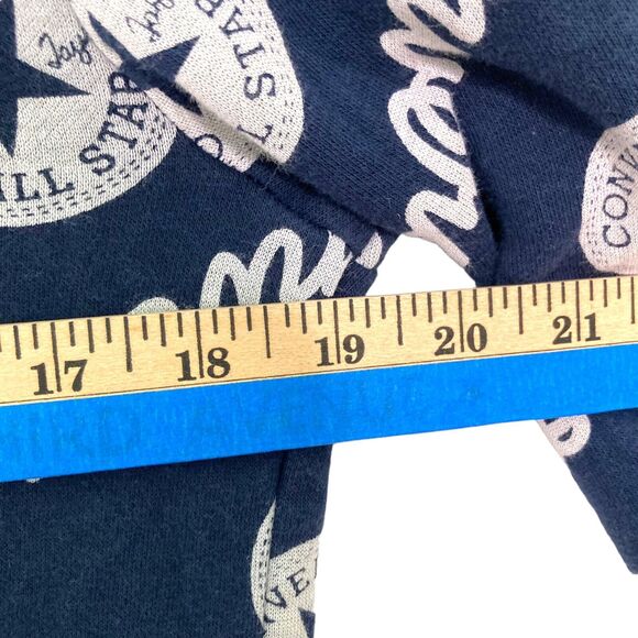 Converse Big Boys All Over Logo Print Pullover Hoodie Age 12-13 Faded Blue L - Picture 6 of 10